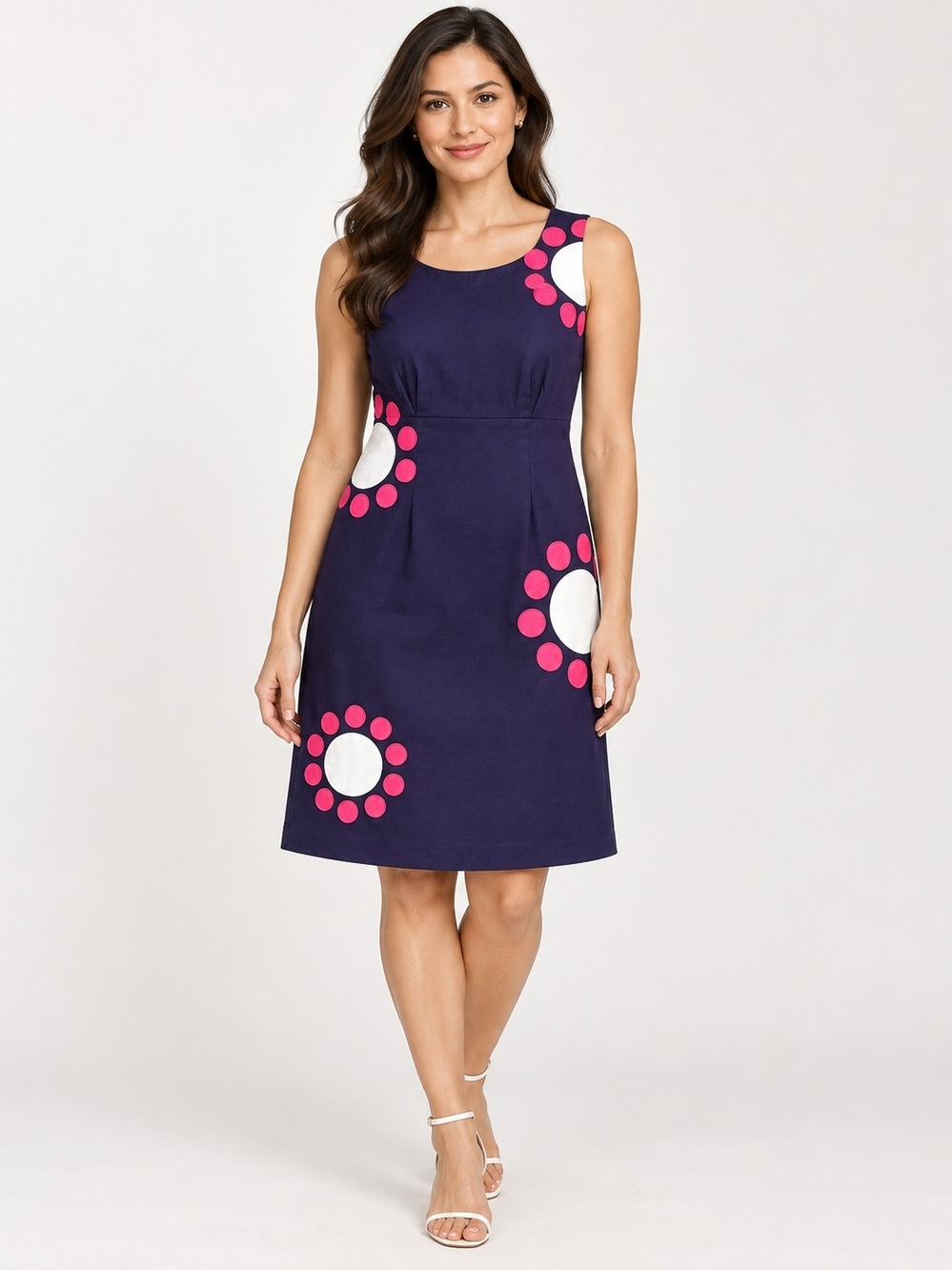 BODEN APPLIQUE SHIFT DRESS SZ 6
